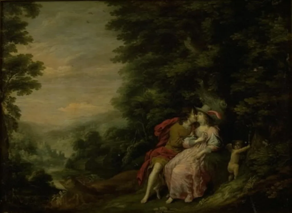 Lovers, by Unknown, 1649