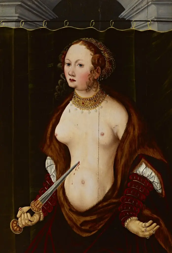 Lucretia Committing Suicide, by Unknown