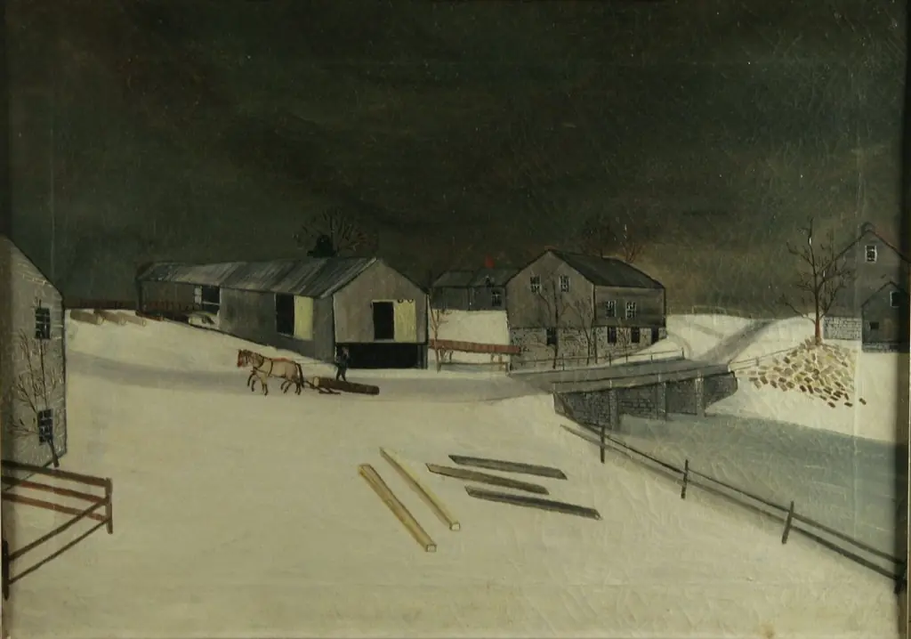 Lumbering in the Snow, by Unknown