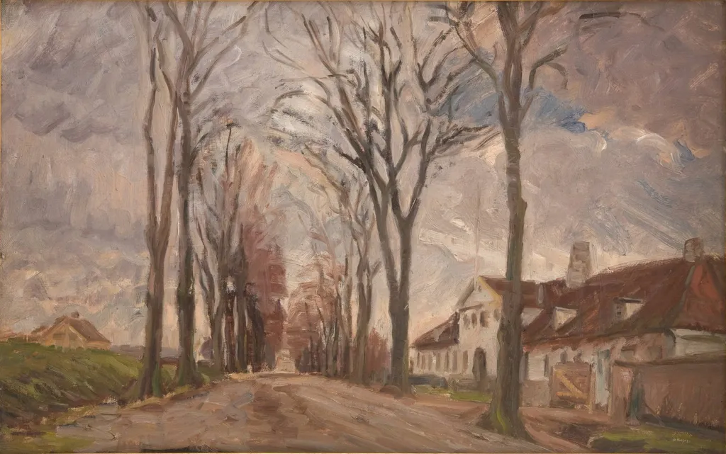 Lyngbyvejen ved Vintappergården, by Unknown, 1902