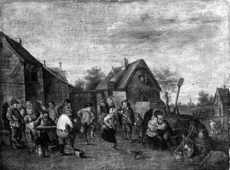 Lystighed i det frie, by Unknown, oil, 1700