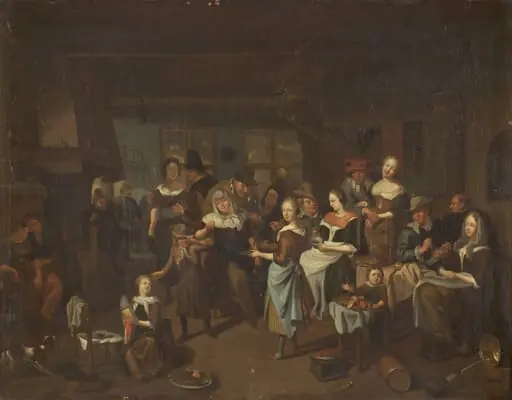 Lystighed i en krostue, by Unknown