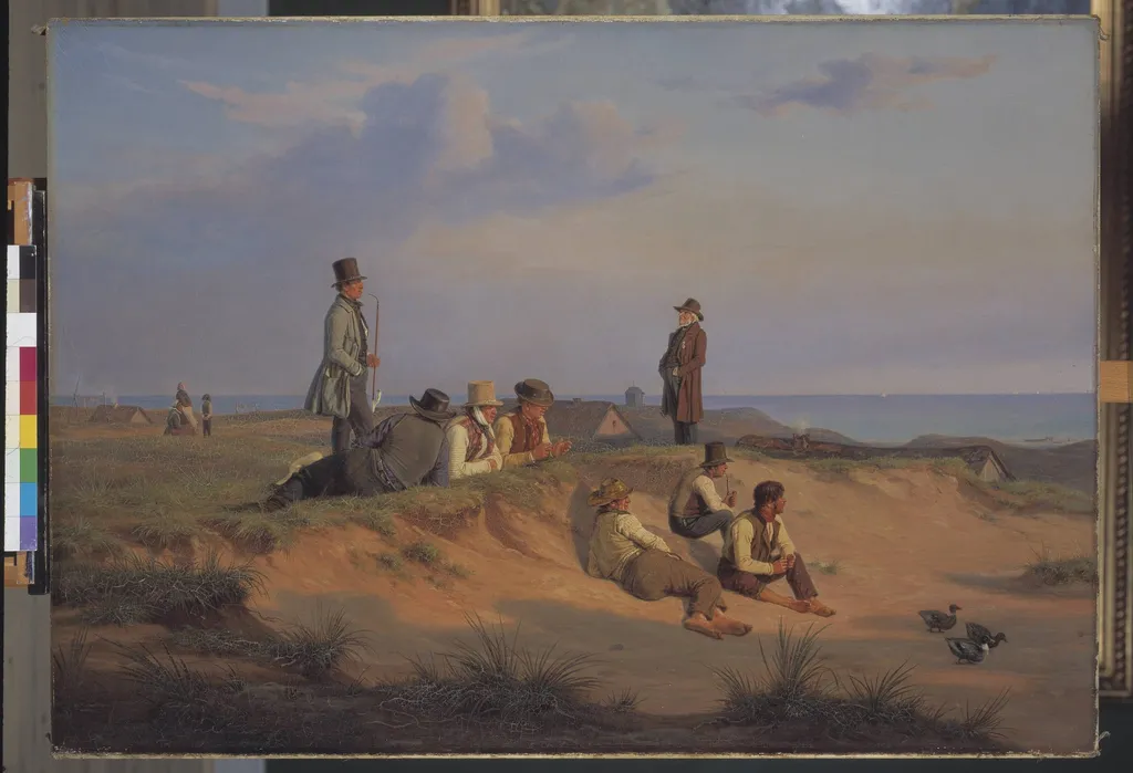Mænd af Skagen en sommeraften i godt vejr, by Unknown, 1848