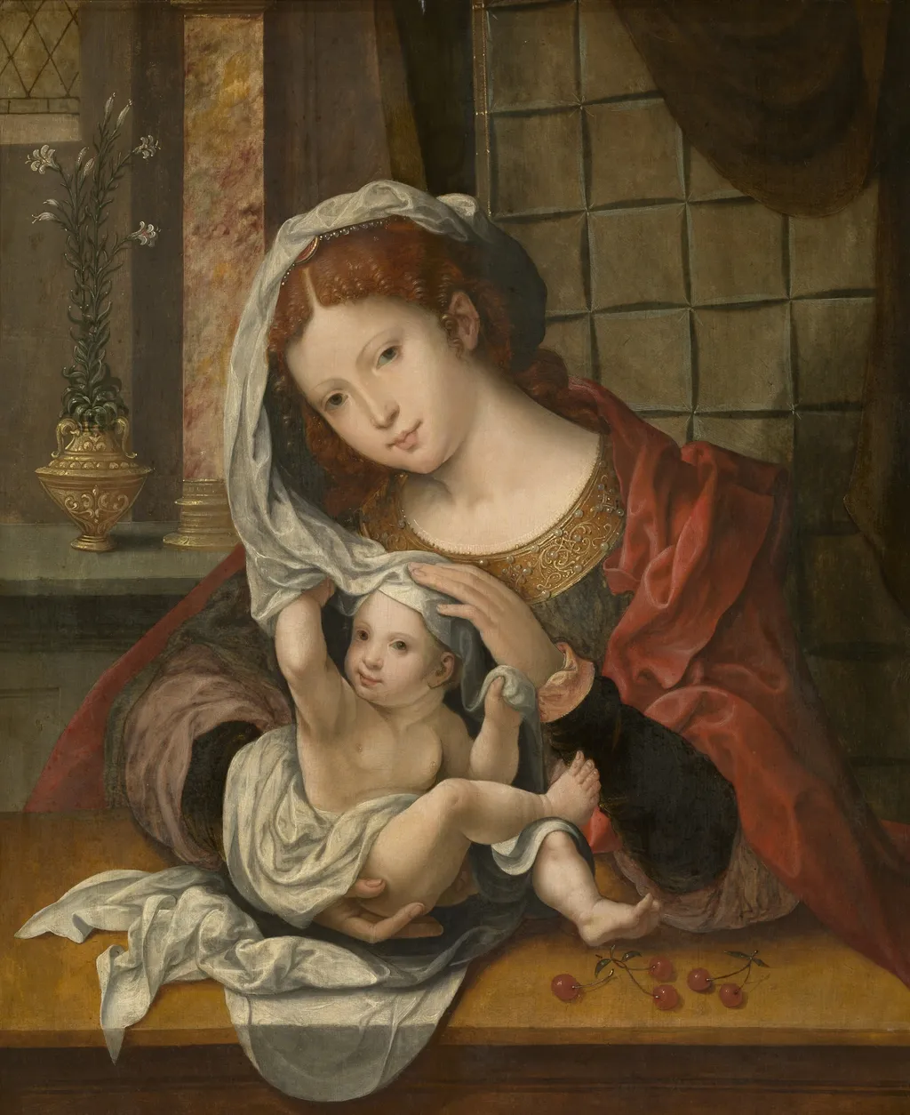 Madonna, by Unknown, oil, 1500