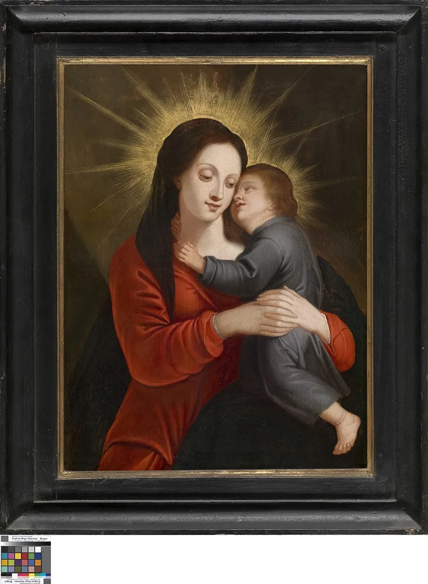 Madonna and Child, by Unknown, oil, 1615