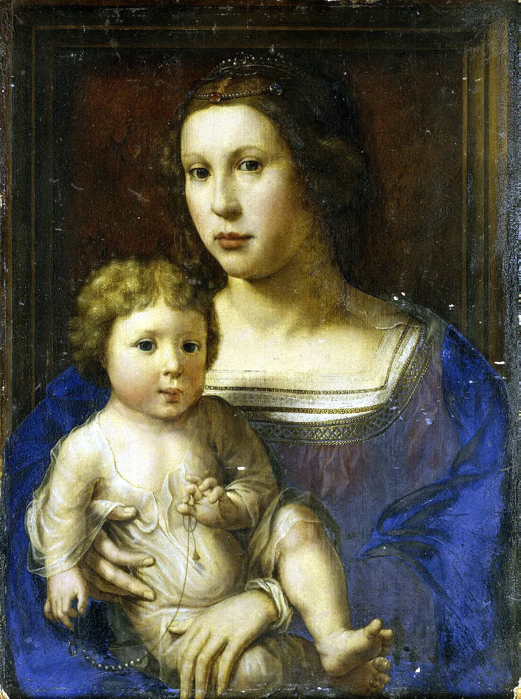 Madonna and Child, by Unknown, oil, 1550