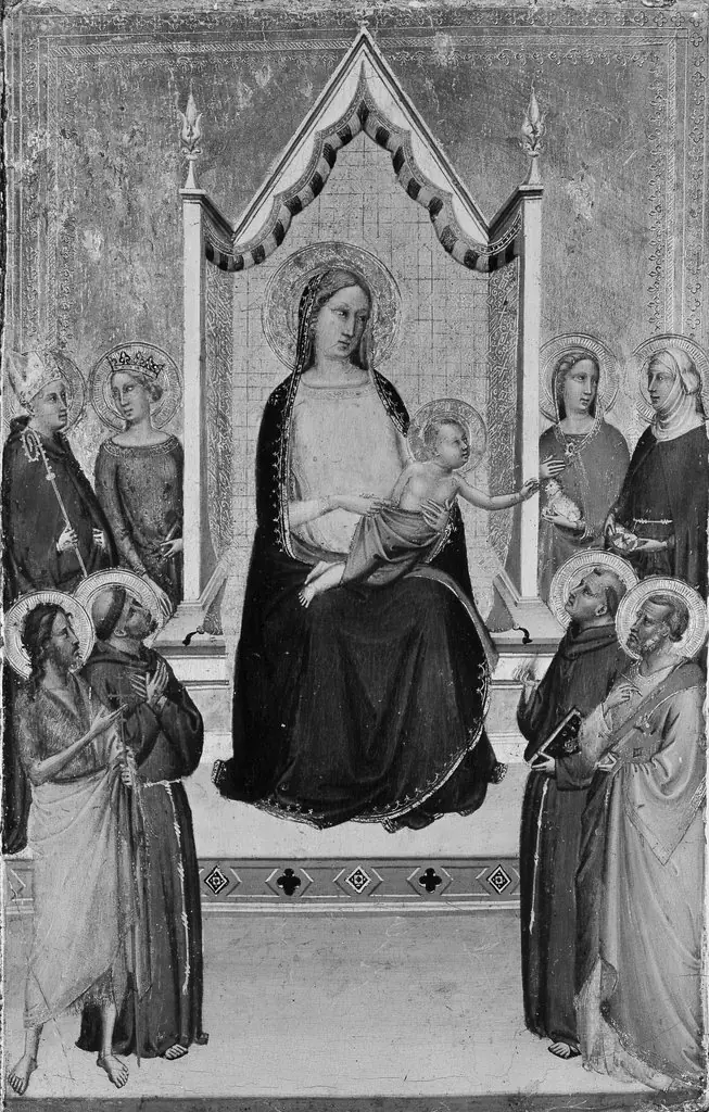 Madonna and Child Enthroned with Saints, by Unknown