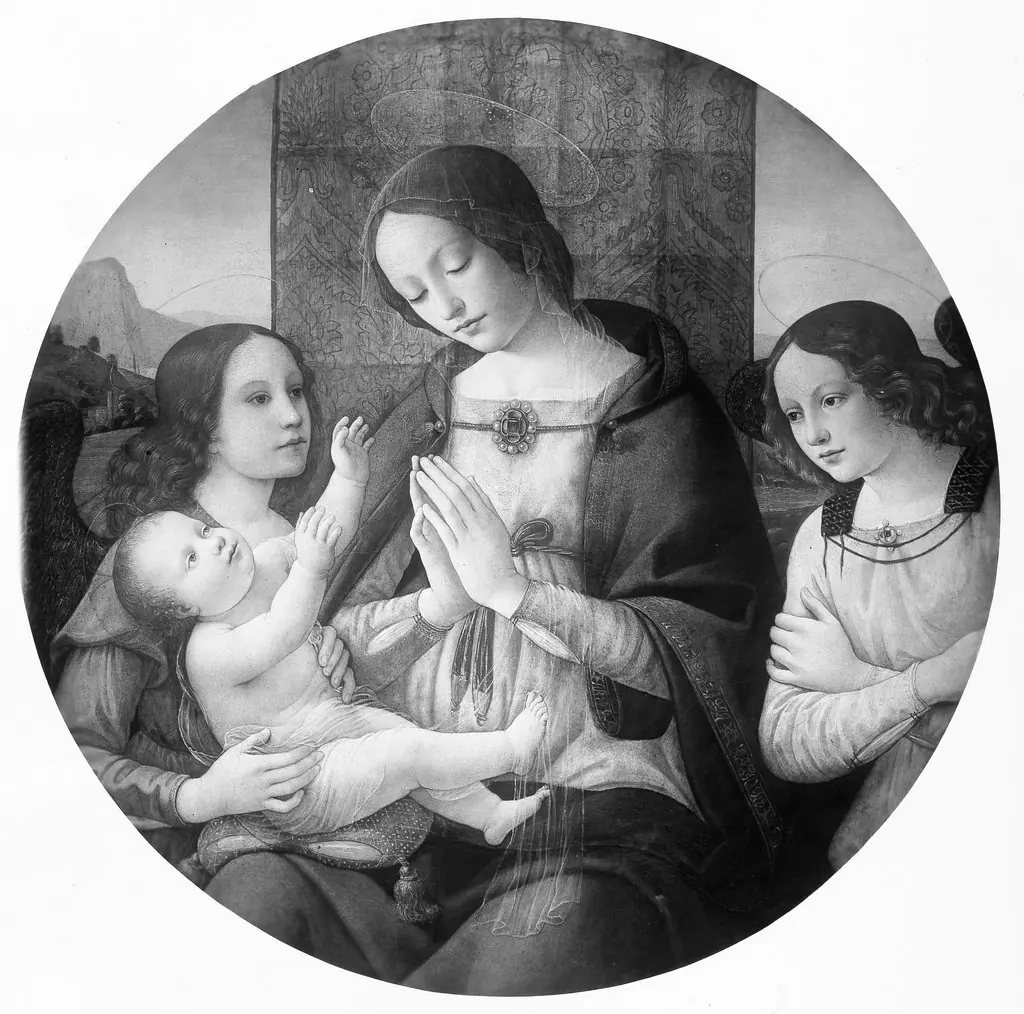 Madonna and Child with Angels, by Unknown, 1500