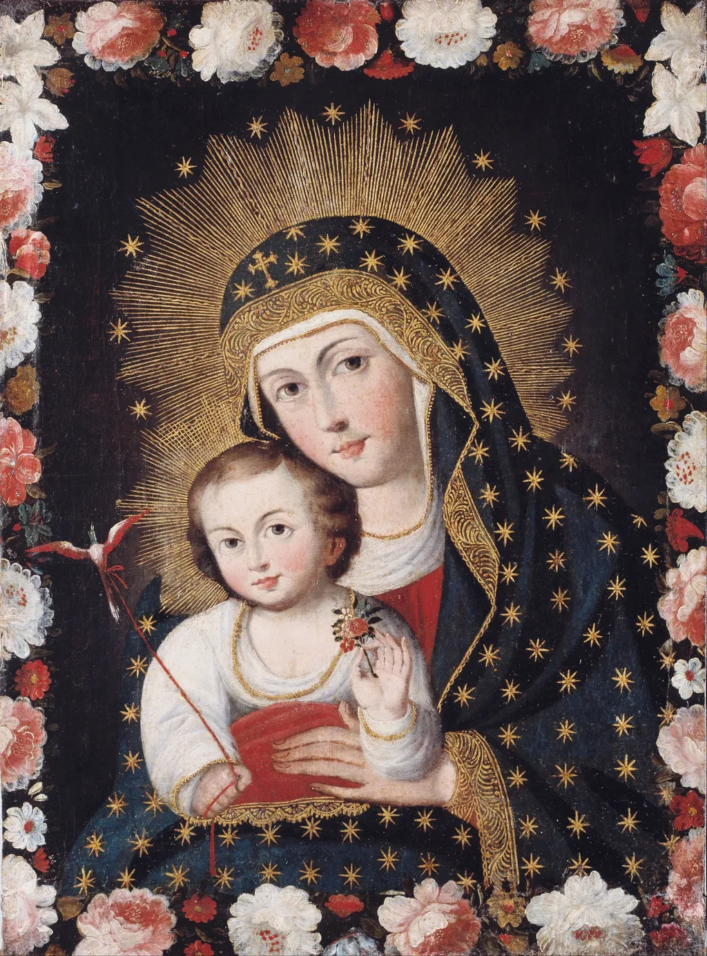 Madonna and Child with Bird, by Unknown, unspecified, 1745