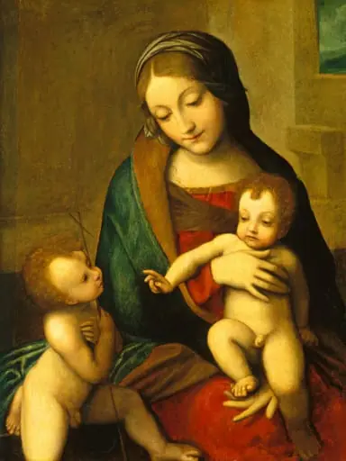 Madonna and Child with the Infant Saint John, by Unknown, 1510