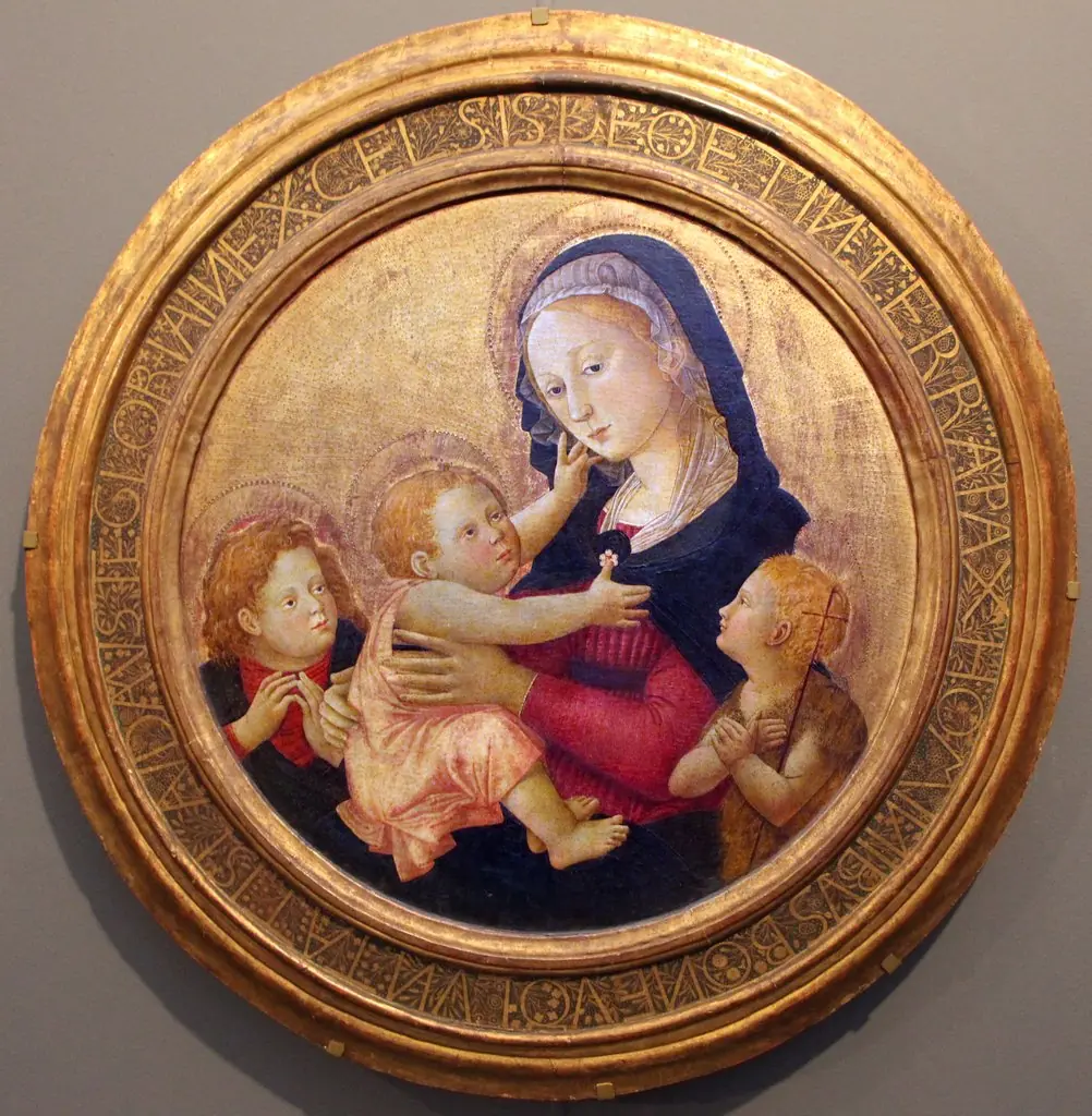 madonna col bambino e san giovannino, by Unknown