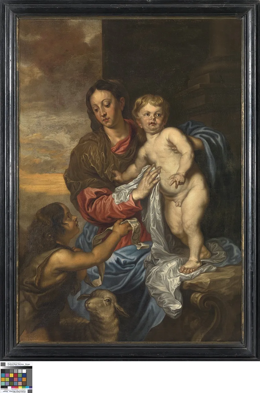 Madonna en de kleine Johannes de Doper, by Unknown, oil, 1632