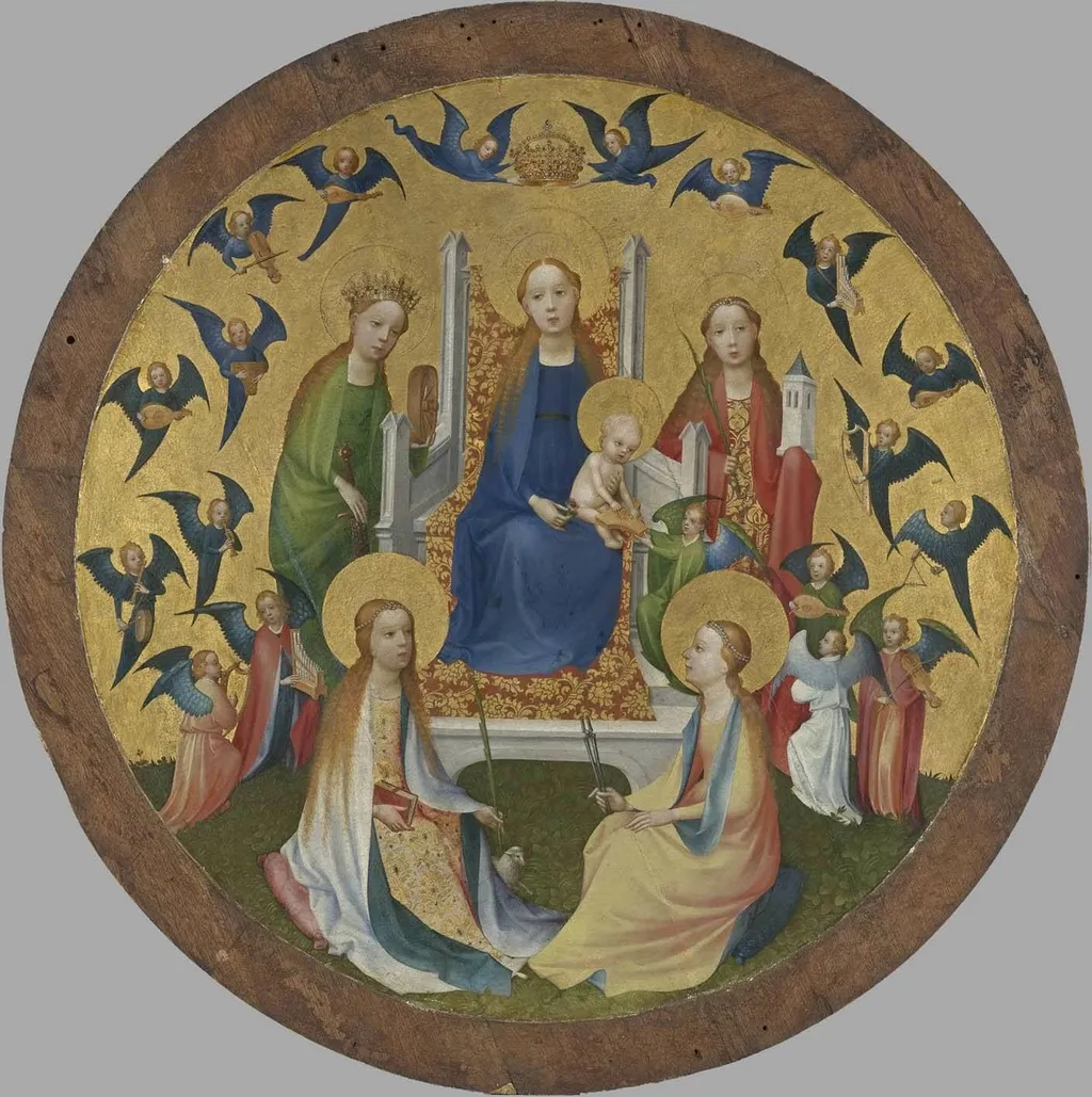 Madonna enthroned, by Unknown, oil, 1440