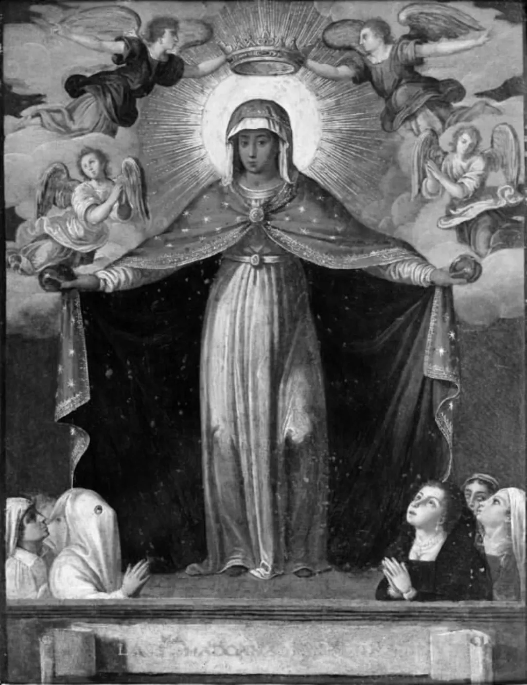 Madonna i en glorie af engle, by Unknown, 1848