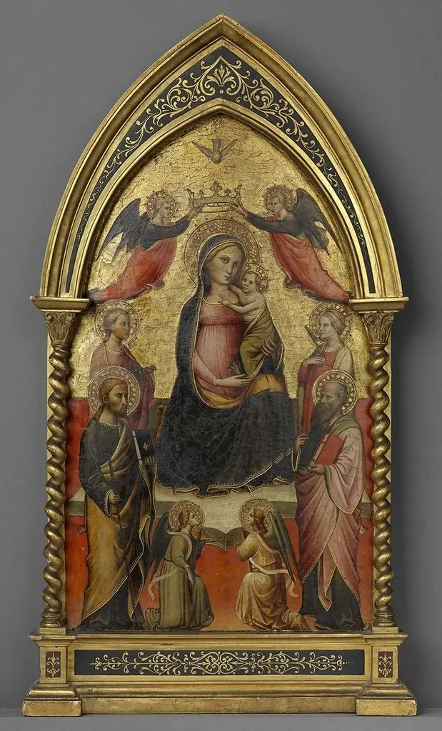 Madonna mit vier Heiligen und Engeln (?), by Unknown