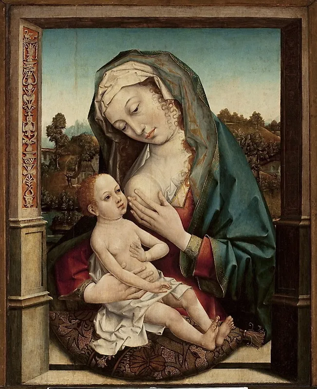 Madonna with Child Jesus in the window, by Unknown, tempera, 1510