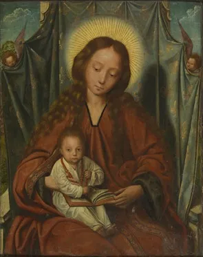 Madonna with child on her Lap, by Unknown, oil, 1500
