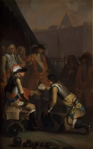 Magnus Stenbock Surrenders the Fortress of Tønningen to Frederik IV in 1714, by Unknown