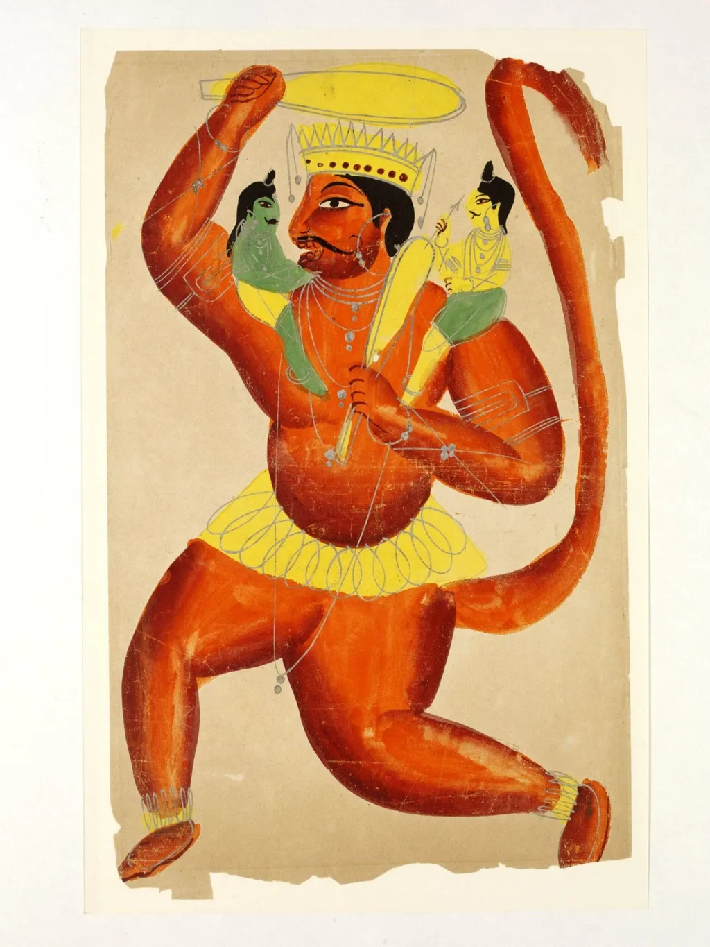Mahabir. Rama and Lakshmana, by Unknown, paint, 1890