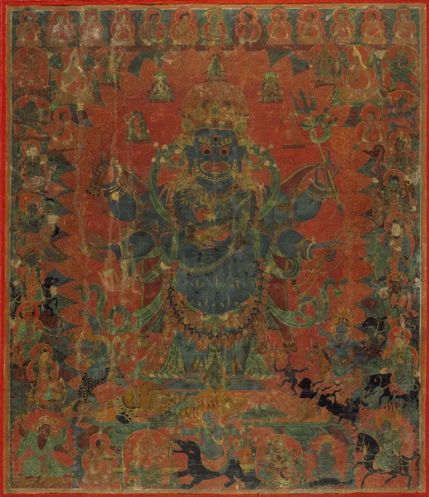 Mahakala and his Entourage, by Unknown, 1500