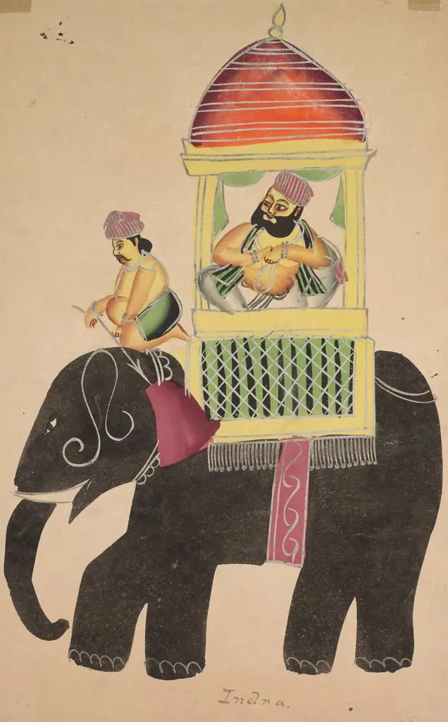 Mahant of Tarakeshwar Rides on an Elephant, by Unknown