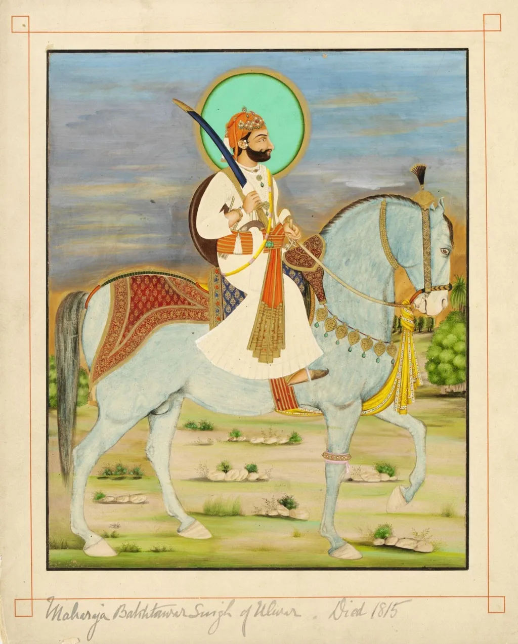 Maharaja Bakhtawar Singh, by Unknown, paint, 1890