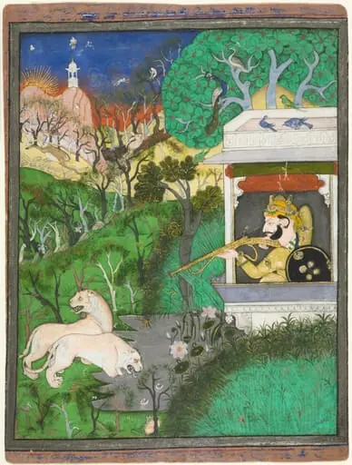 Maharaja Chattarsol of Kota Shooting Lions, by Unknown