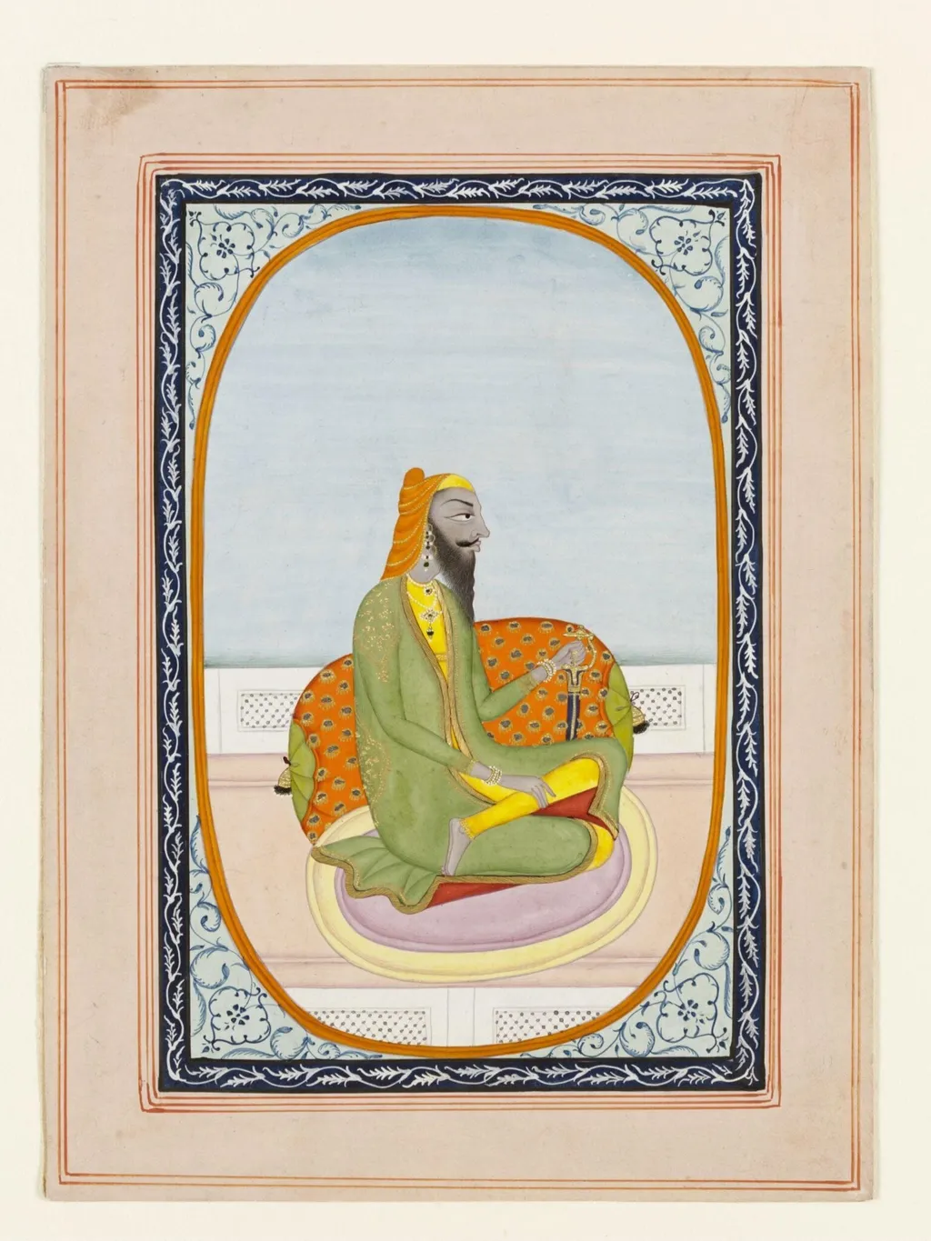 Maharaja Kharak Singh, by Unknown, paint, 1840