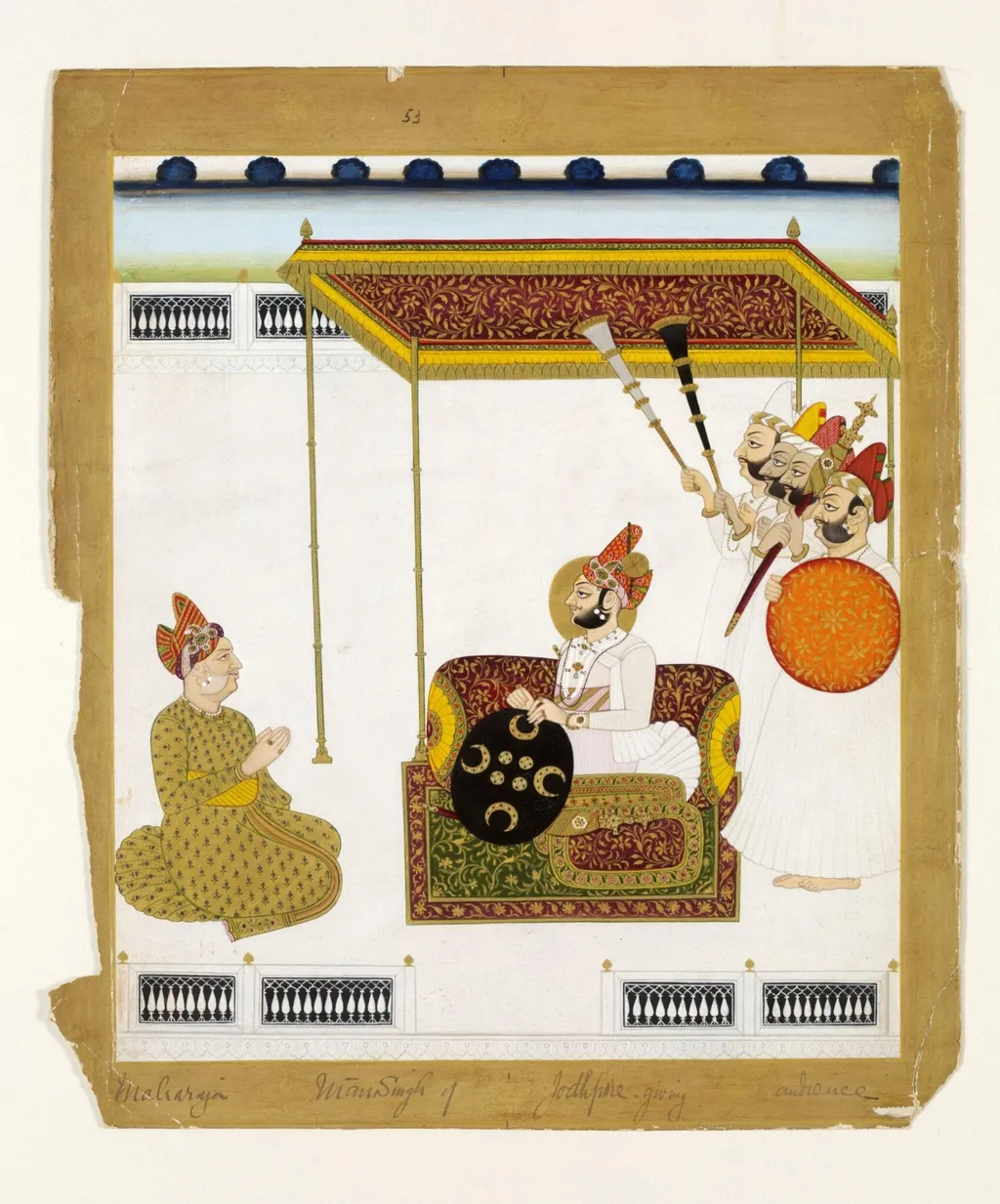 Maharaja Man Singh, by Unknown, paint, 1890