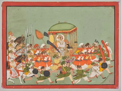 Maharao Chattar Sal (reigned 1758–64) of Kota in a Palanquin, by Unknown