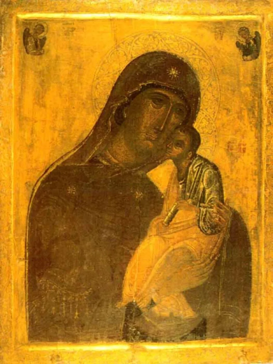 Maica Domnului cu Pruncul - Eleusa, by Unknown, 1550