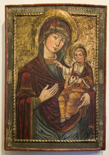 Maica Domnului cu pruncul; Icoană de catapeteasmă; Icoană împărătească, by Unknown