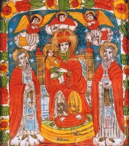 Maica Domnului cu Pruncul și Sfinții, by Unknown