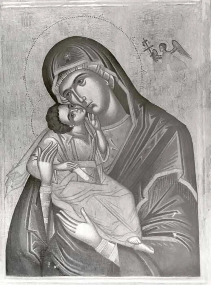 Maica Domnului cu Pruncul - Țealovanie, by Unknown, 1850