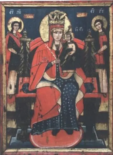 Maica Domnului împărătiță, by Unknown