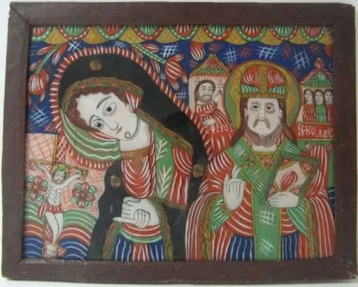 Maica Domnului Îndurerată și Sfântul Nicolae, by Unknown