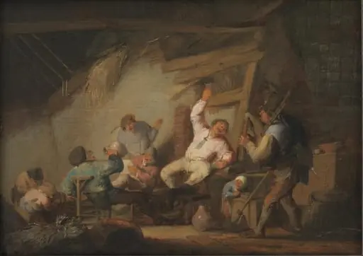 Making Merry in a Farm Cottage, by Unknown