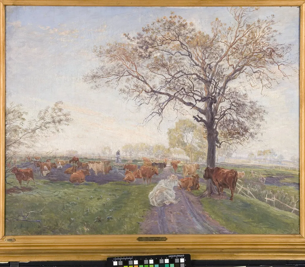 Malkepladsen ved Dyrehavegård, by Unknown, 1895