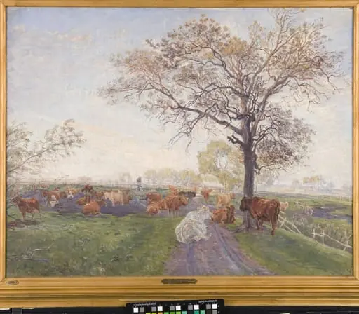 Malkepladsen ved Dyrehavegård, by Unknown