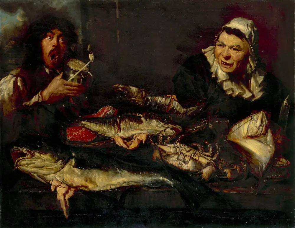 Malle Babbe and the Smoker, by Unknown