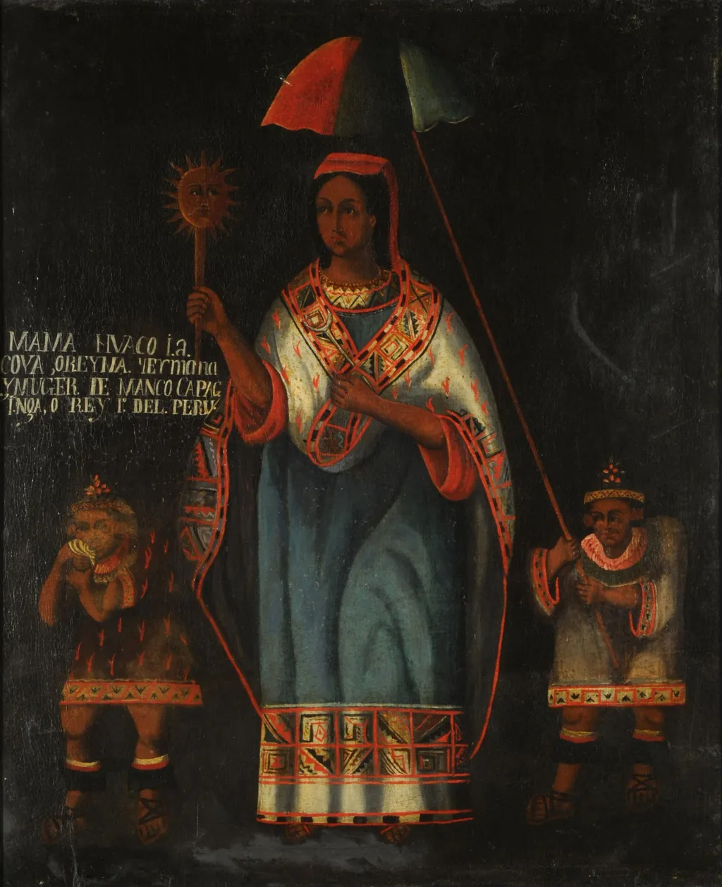 Mama Huaco, by Unknown, oil, 1850