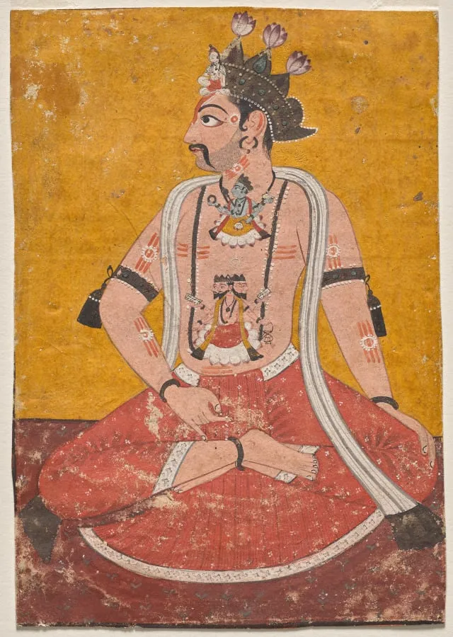 Man Dhata in Yogi Position, by Unknown, unspecified, 1695