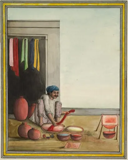 Man Dyeing Cloth, by Unknown