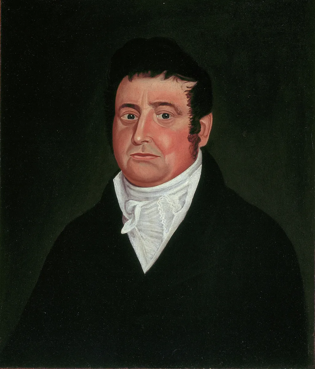 Man in Black, by Unknown, oil, 1830