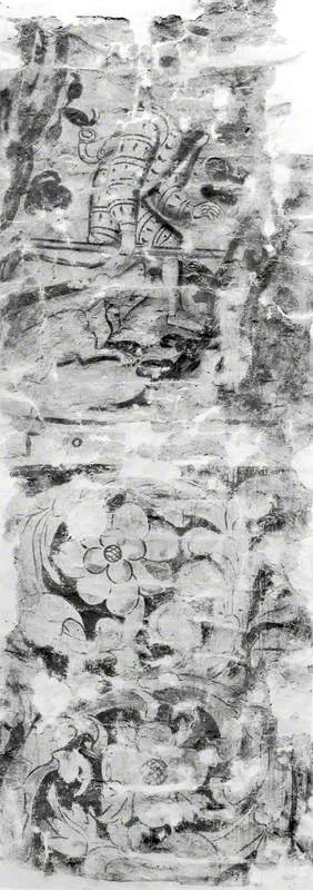 Man (possibly Actaeon) and a Hound Running (from Stodmarsh Court, Kent), by Unknown, unspecified, 1600