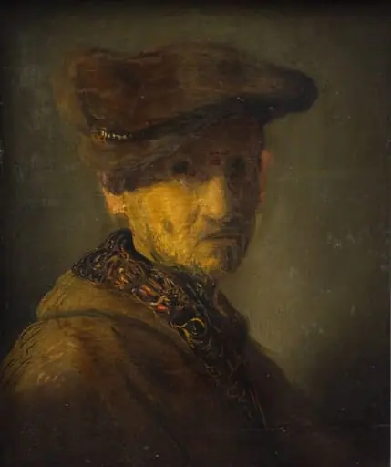 Man with a Hat. (Portrait of Rembrandt's Father), by Unknown