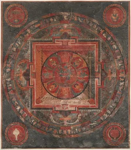 Mandala of Chakrasamvara and Vajravarahi, by Unknown