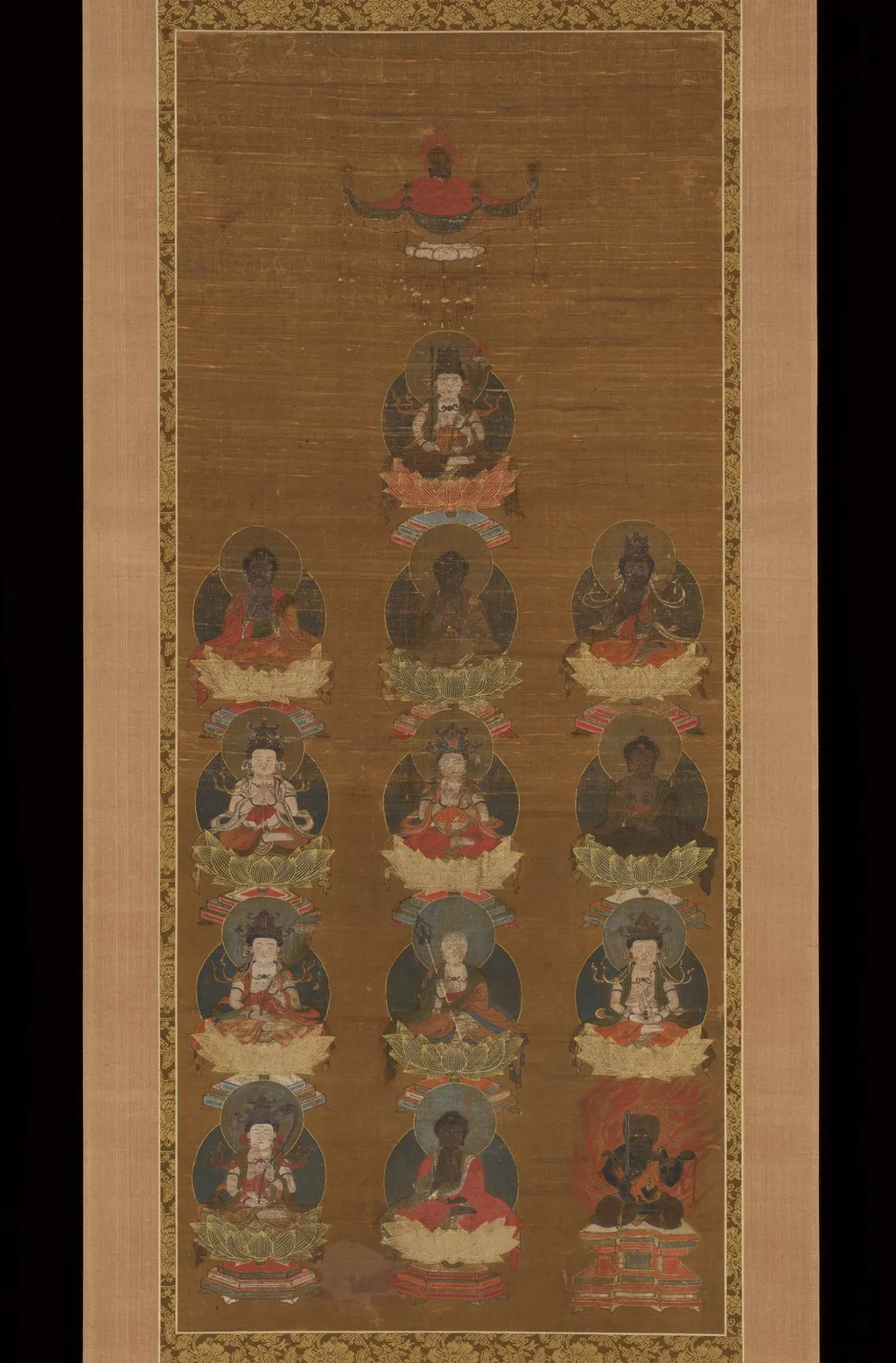 Mandala of the Thirteen Buddhas (Jūsan butsu mandara), by Unknown, unspecified, 1600