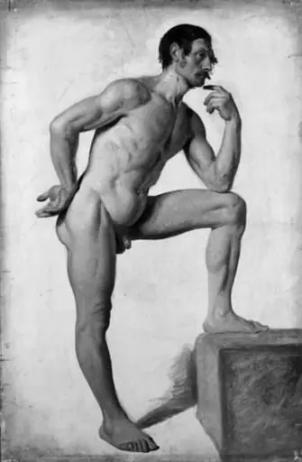 Mandlig model, by Unknown