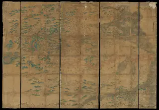 清 佚名 中國地圖 屏風|Map of China, by Unknown